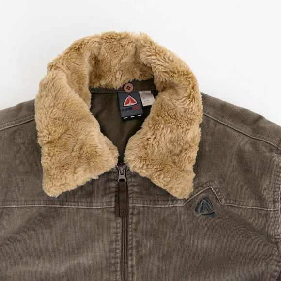 Fire Fly Brown Cord  Bomber Jacket Size Large - Picture 11 of 13